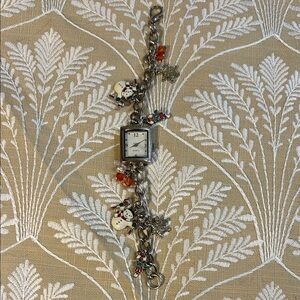 Vintage-Inspired Watch with Winter Charms
